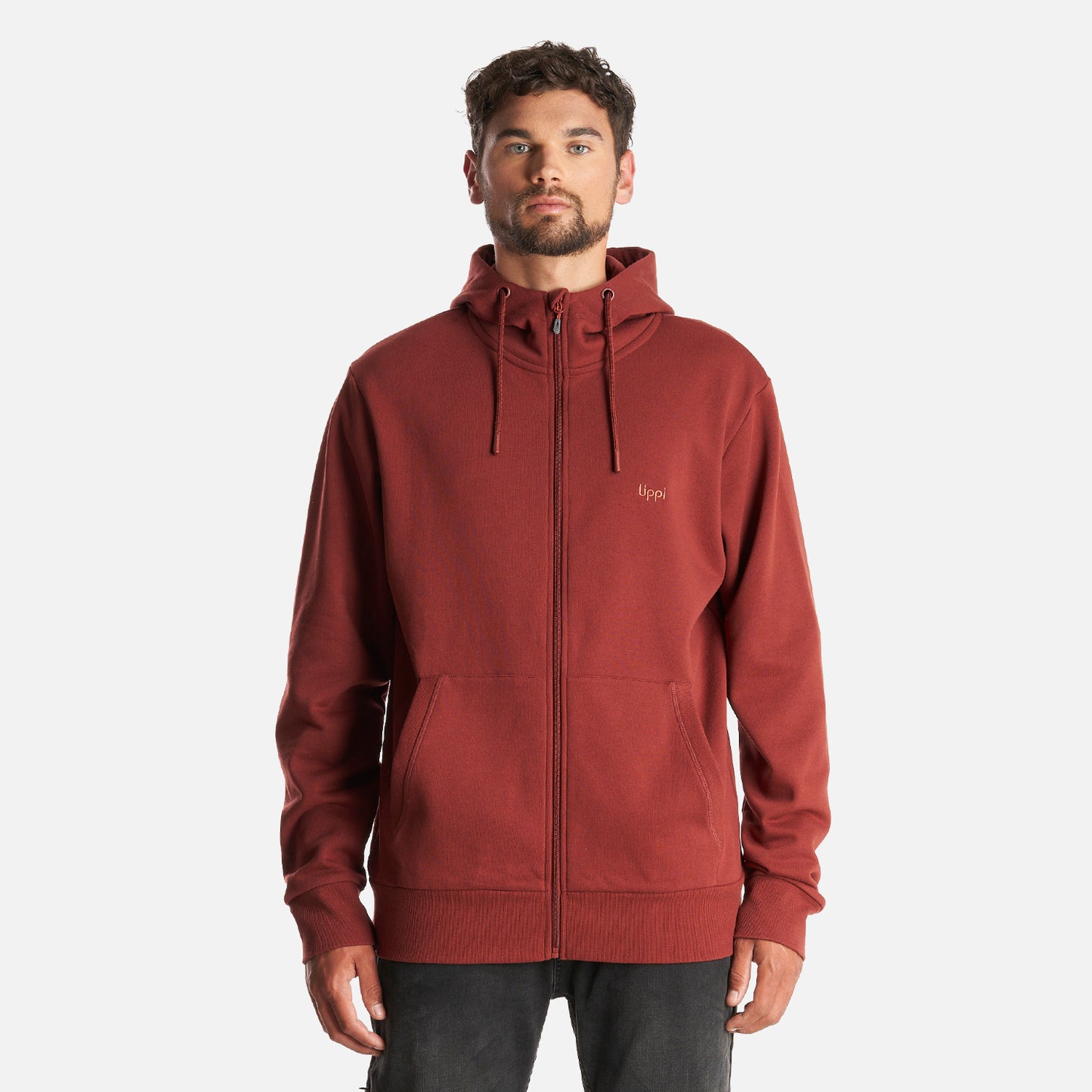 Poleron Hombre Ulmo Full Zip Hoody Sweatshirt Vino Lippi