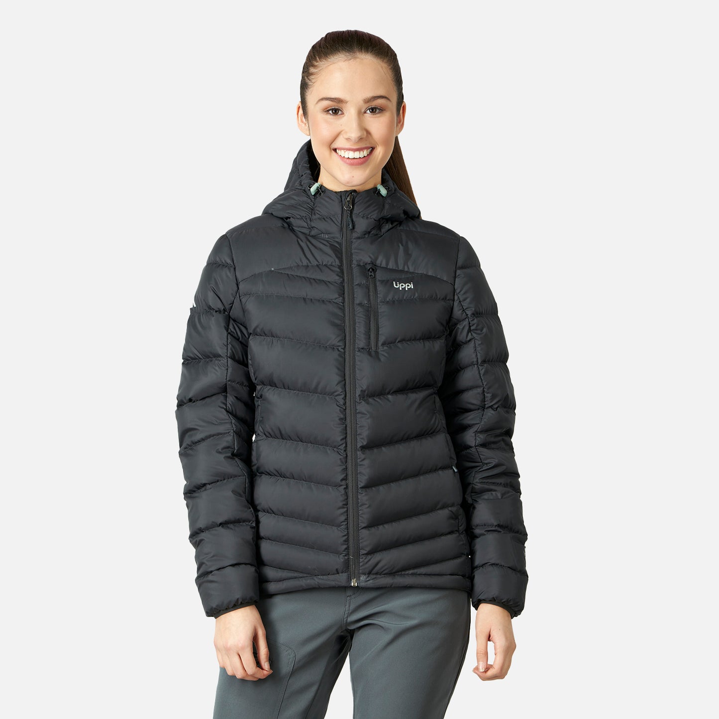 Chaqueta Mujer Bazpur Down Hoody Jacket Negro Lippi