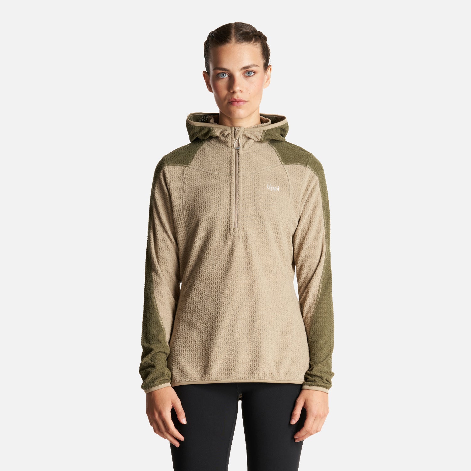 Poleron Mujer Jacaranda Nano-F 14 Zip Hoody Verde Grisaceo Lippi ...