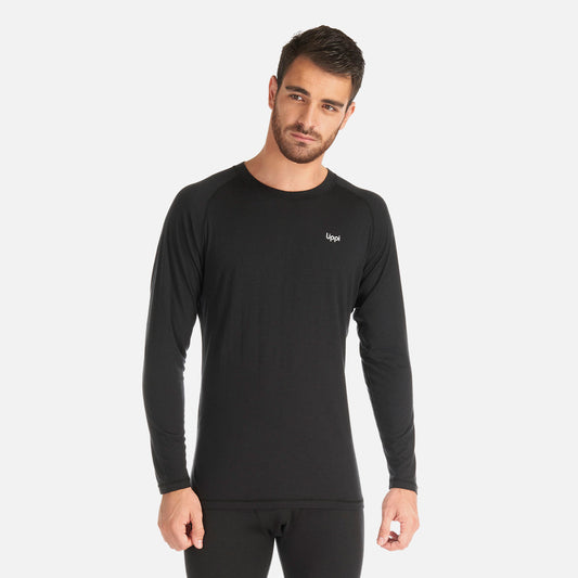 Primera Capa Hombre Skintec Merino Top Negro Lippi