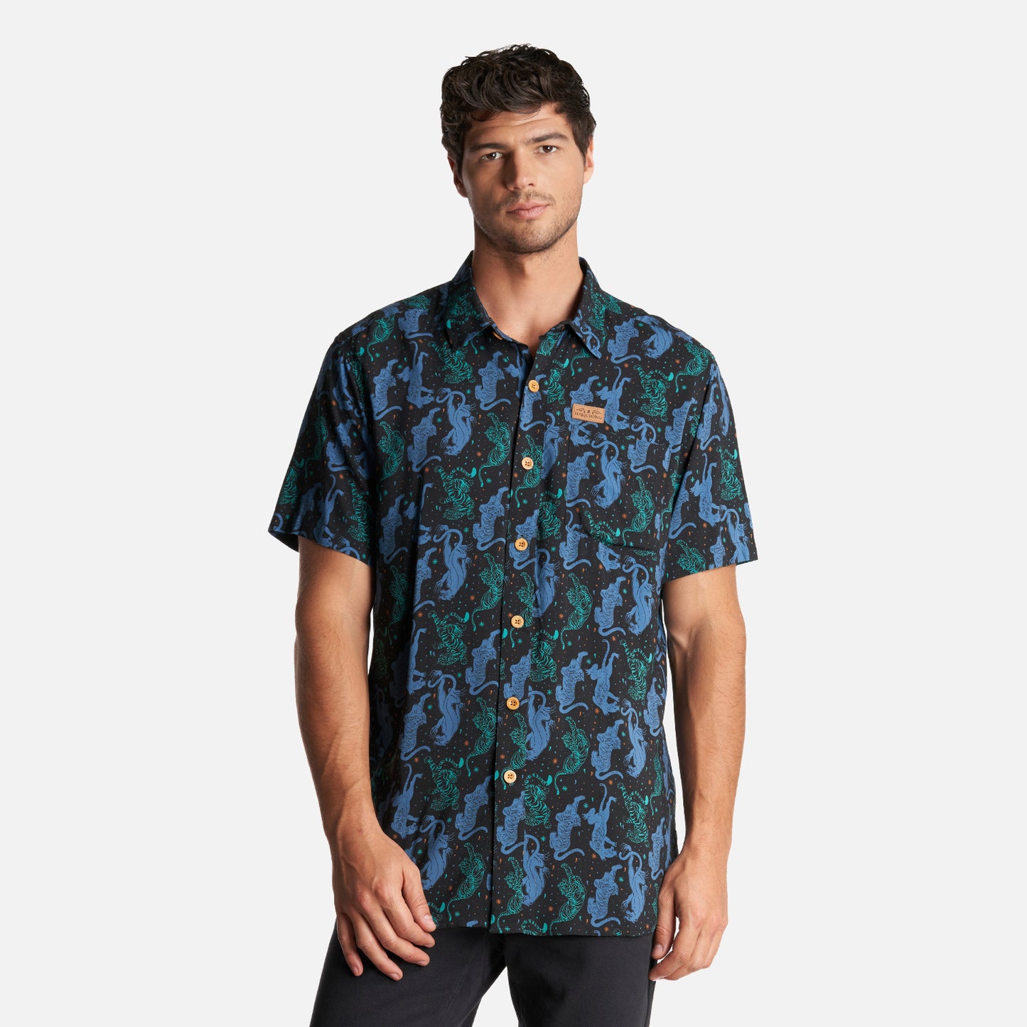 Camisa Hombre Anameizon Print Negro Haka Honu
