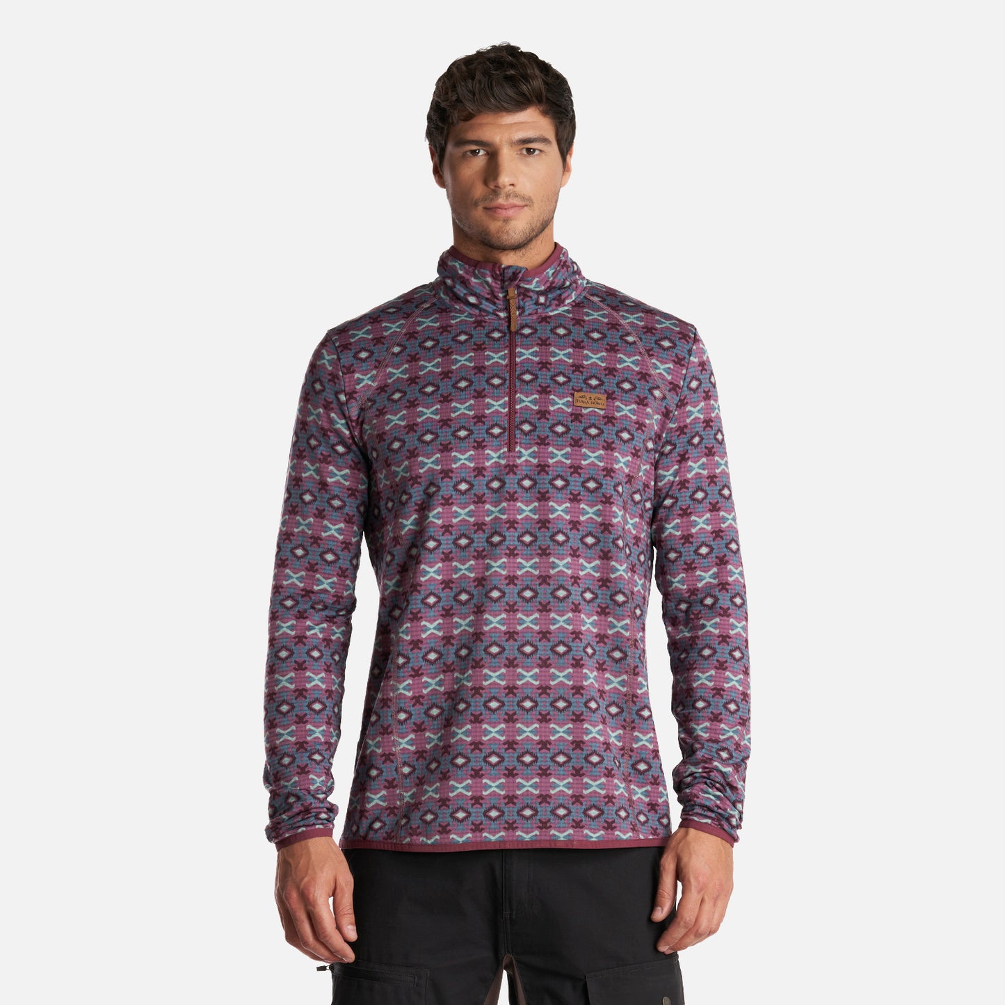 Poleron Hombre Taina Print Morado Haka Honu