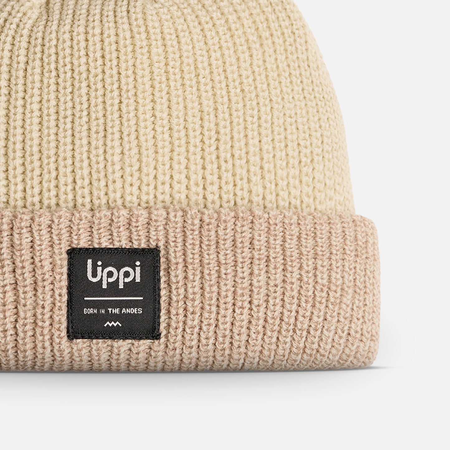 Gorro Unisex Fly Line Pom Blend-Pro Beanie Crema Melange  Lippi