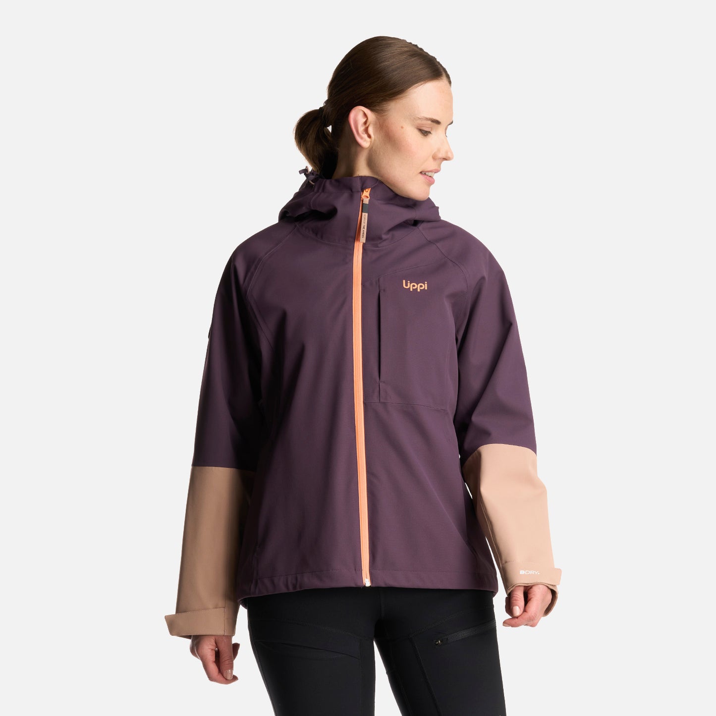 Chaqueta Mujer Massif B-Dry Hoody Jacket Morado Oscuro Lippi