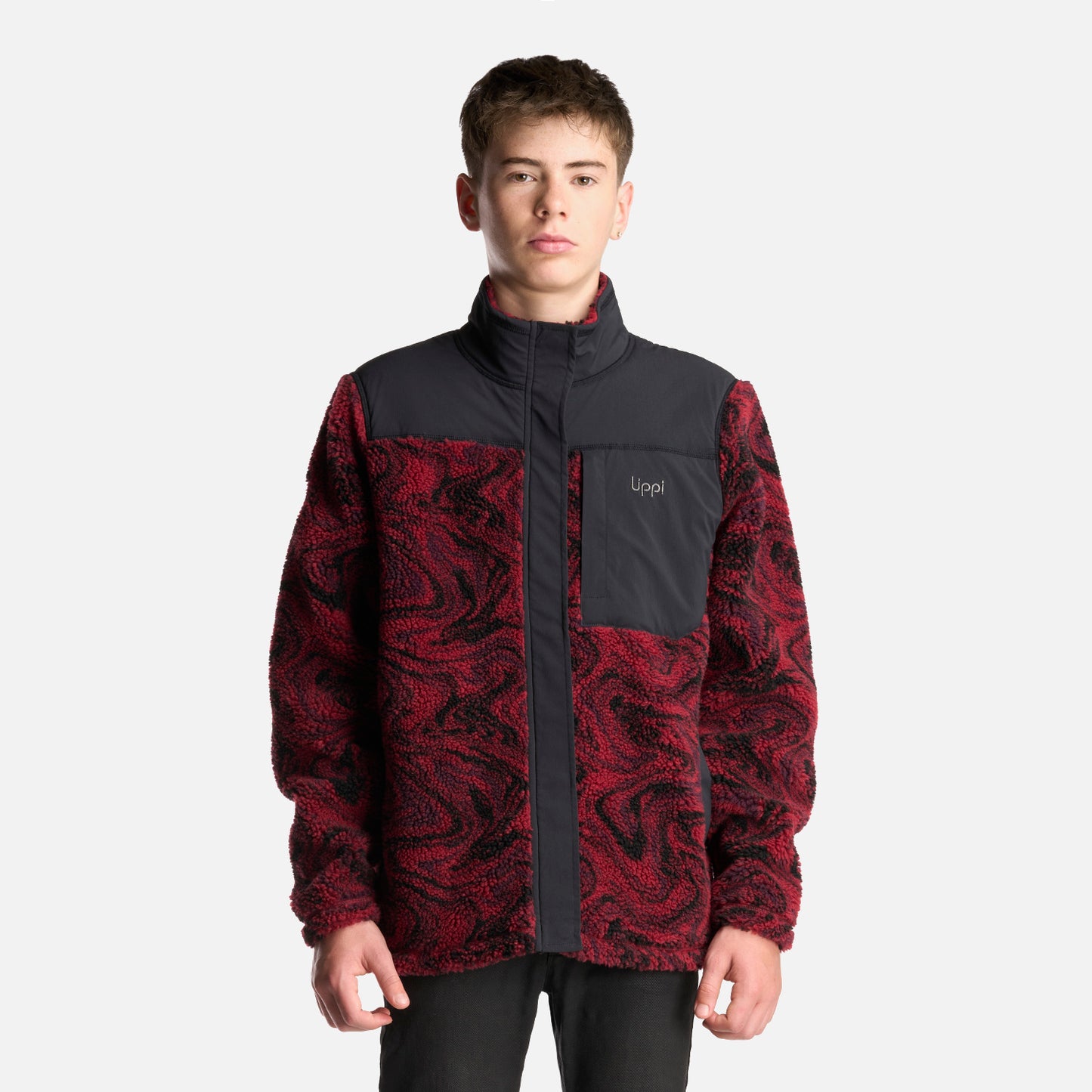 Chaqueta Teen Boy Glaciar Sherpa-Pro Jacket Print Burdeo Lippi