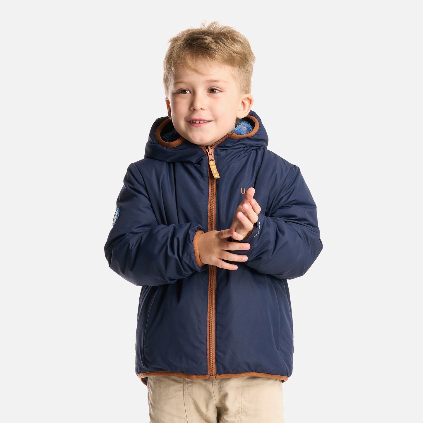 Chaqueta Niño Two-Faces Hoody Jacket Print Azul Lippi