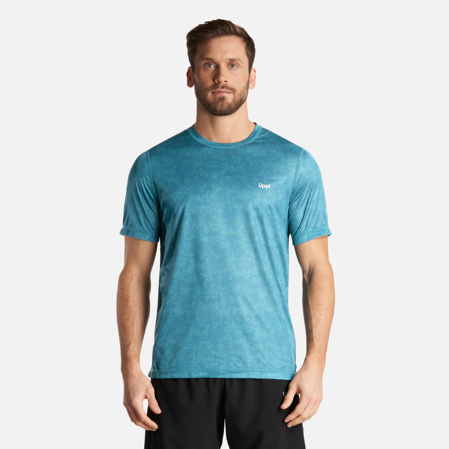 Polera Hombre Core Q-Dry T-Shirt Print Petroleo Lippi