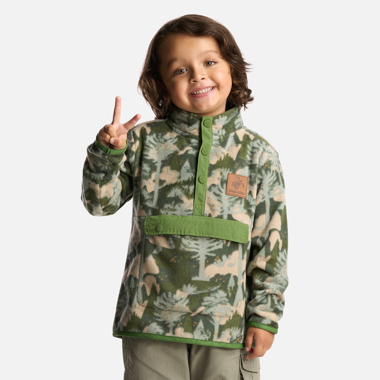 Polar Niño Tokerau Poki Print Verde Haka Honu