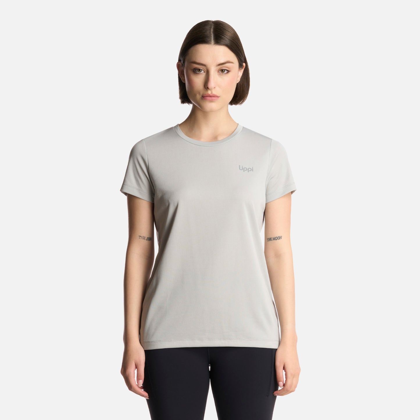 Polera Mujer Core Q-Dry T-Shirt Gris Claro Lippi