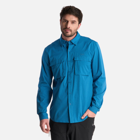 Camisa Hombre Rosselot Long Sleeve Q-Dry Shirt Azul Lippi
