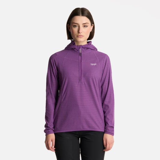Polerón Mujer Jacaranda Nano-F 14 Zip Hoody Violeta Lippi