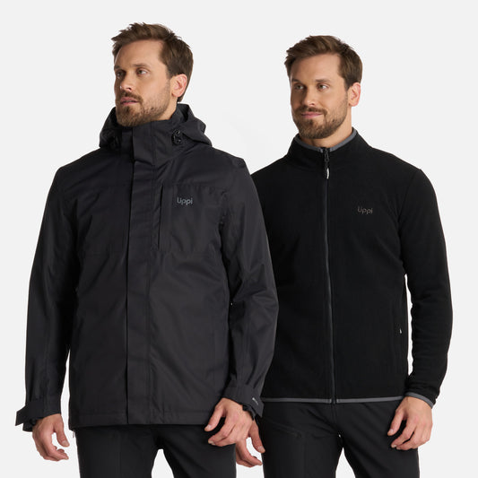Chaqueta Hombre Tres Cruces Fusion-3 Hoody Jacket Negro Lippi
