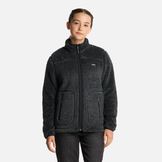 Polar Teen Girl Ferret Shaggy-Pro Jacket Negro Lippi