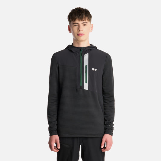 Polerón Teen Boy Karova 14 Zip Hoody Negro Lippi