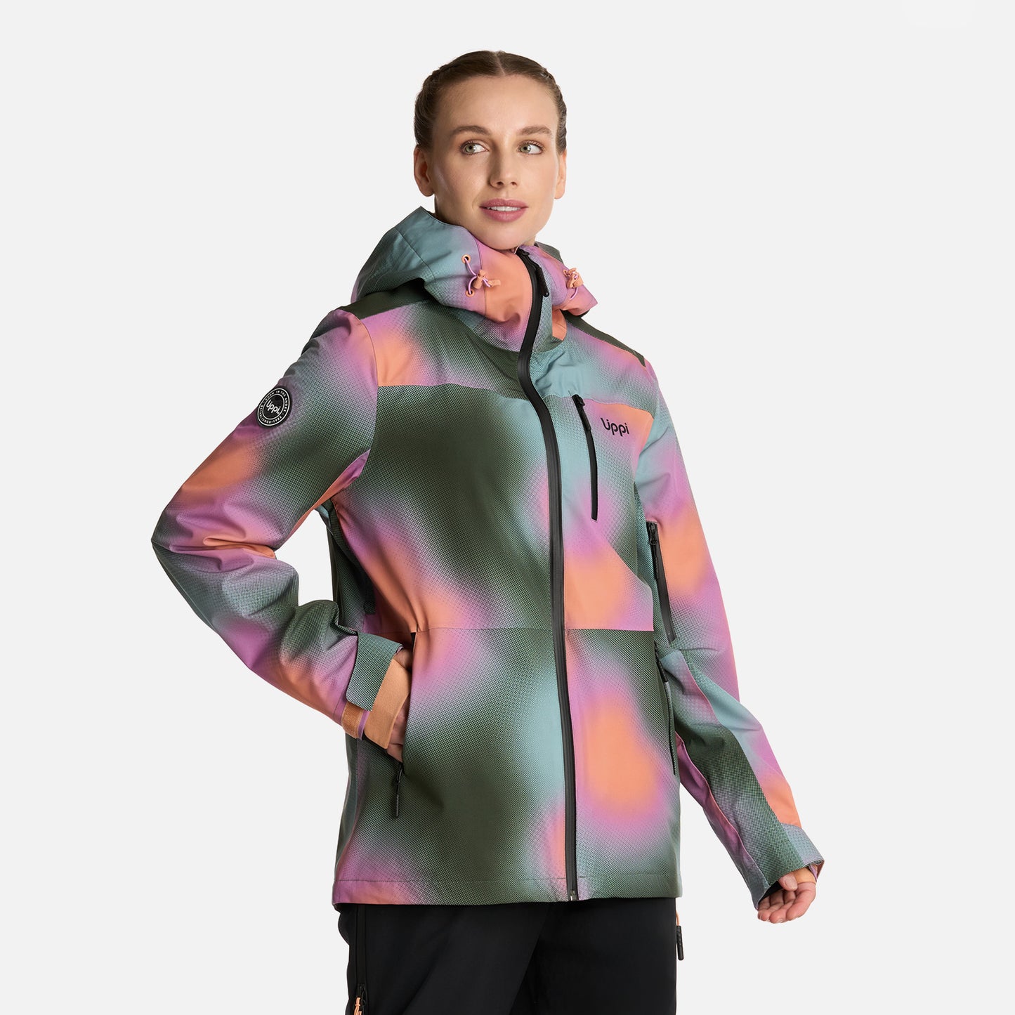 Chaqueta Mujer Sierra Nevada B-Dry Light Hoody Jacket Print Damasco Lippi