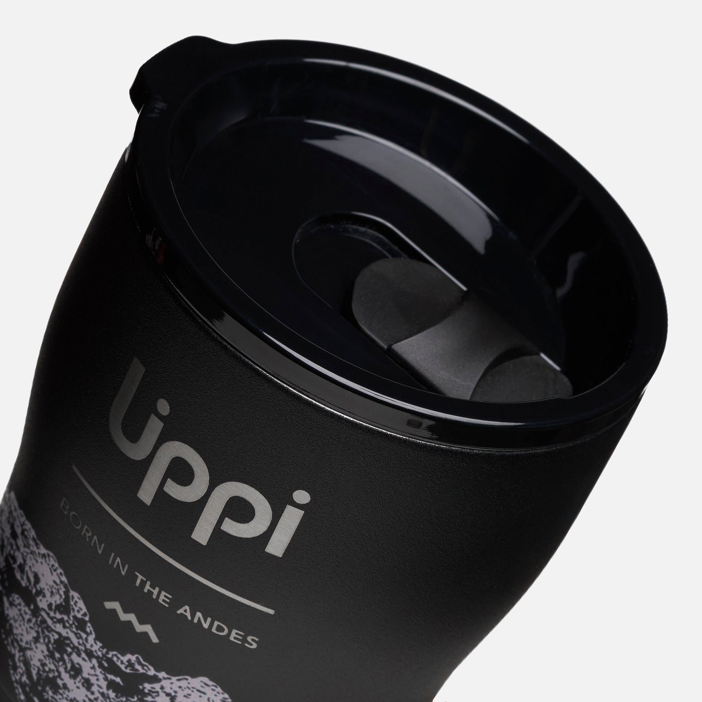 Botella Light Steel Tumbler 300 ml Print Negro Lippi
