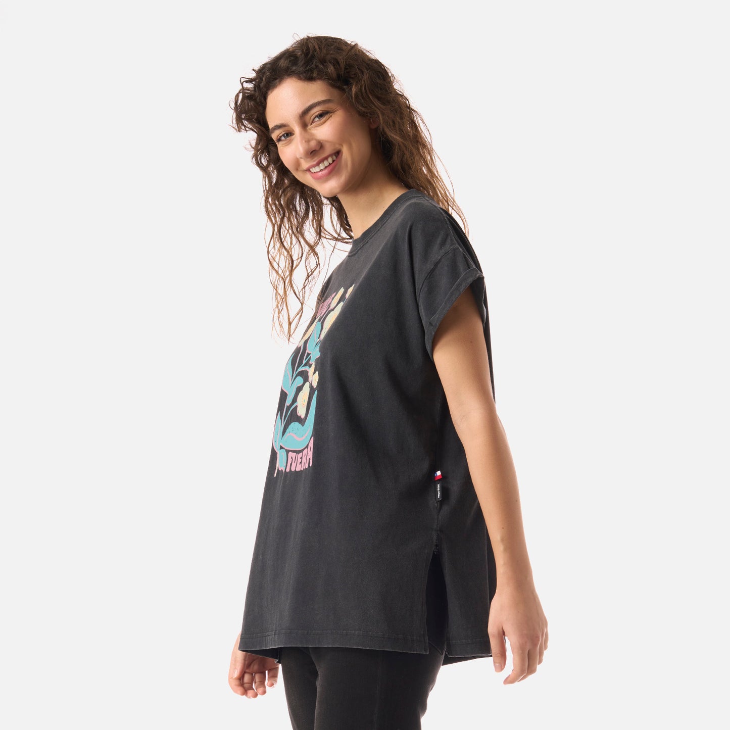 Polera Mujer Garza Negro Haka Honu