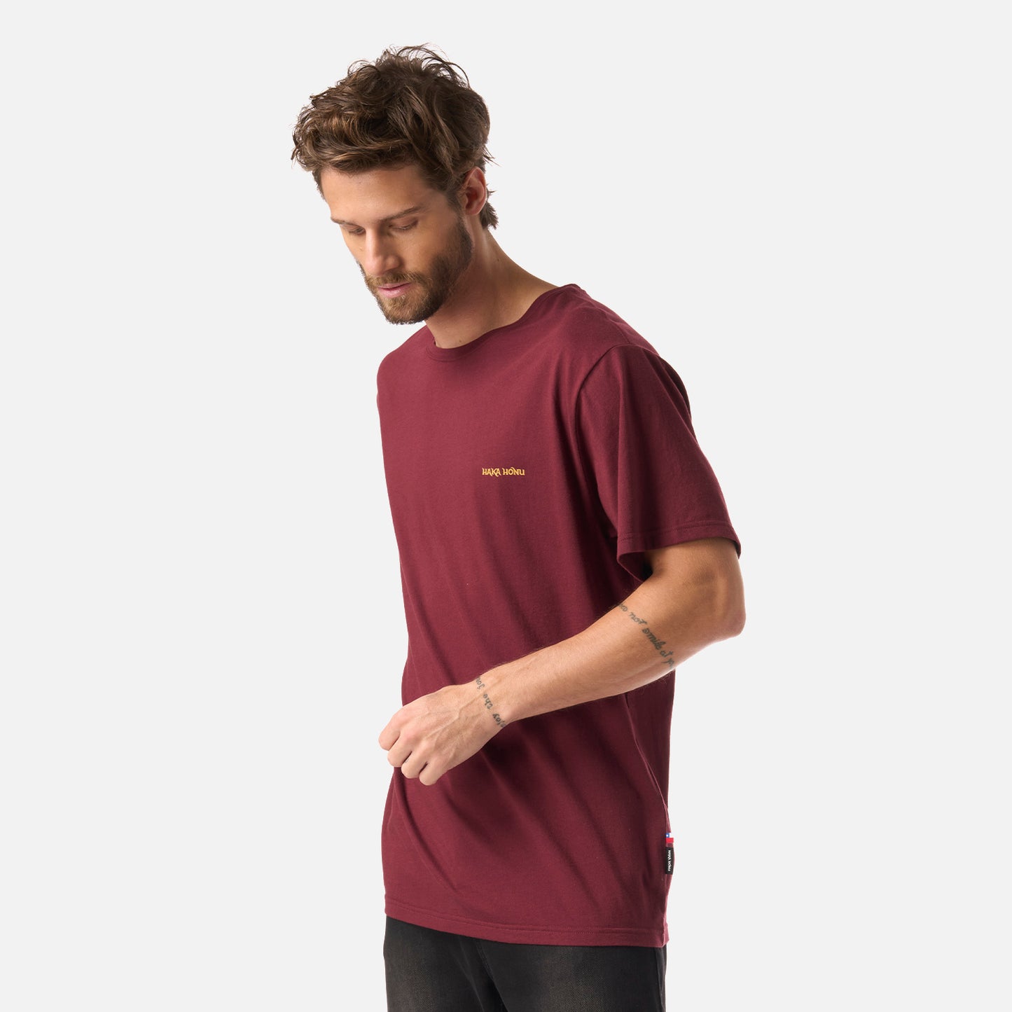 Polera Hombre Polo Burdeo Haka Honu