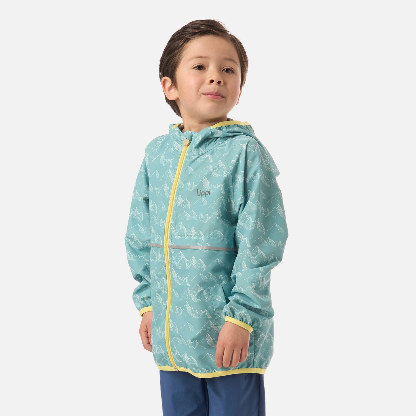 Chaqueta Niño Nightfall Windbreaker Hoody Jacket Print Turquesa Lippi