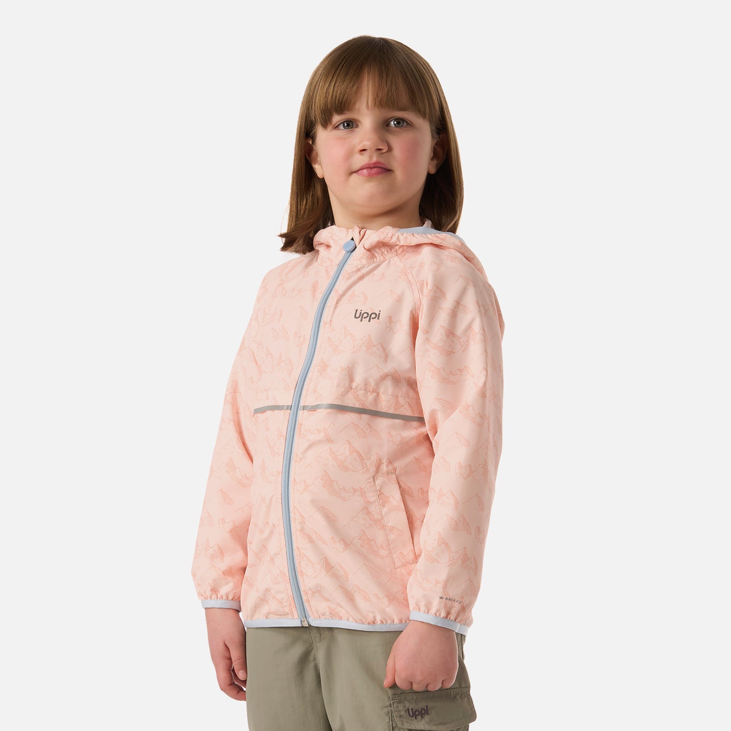 Chaqueta Niña Nightfall Windbreaker Hoody Jacket Print Damasco Lippi
