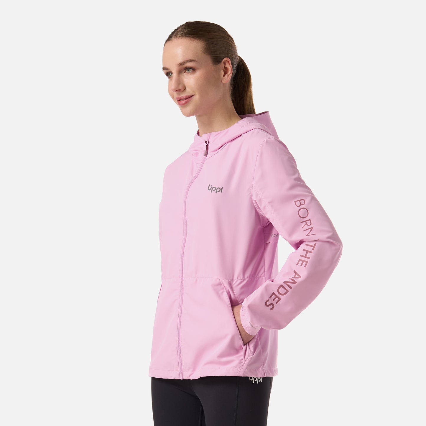 Chaqueta Mujer Nightfall Windbreaker Hoody Jacket Rosa Lippi
