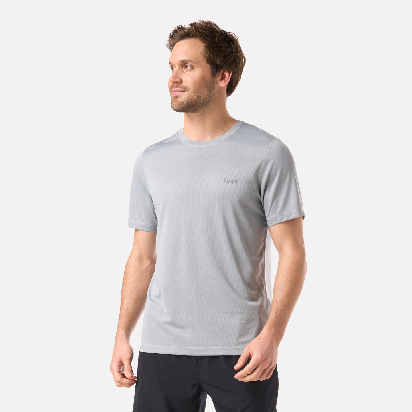 Polera Hombre Core Q-Dry T-Shirt Gris Lippi