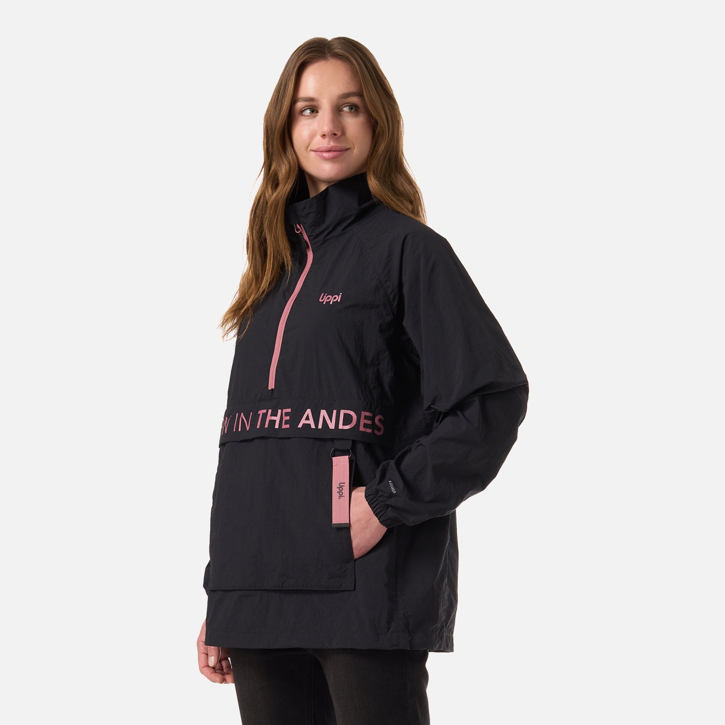 Chaqueta Mujer WindCity WindBreaker 1/4 Zip Jacket Negro Lippi