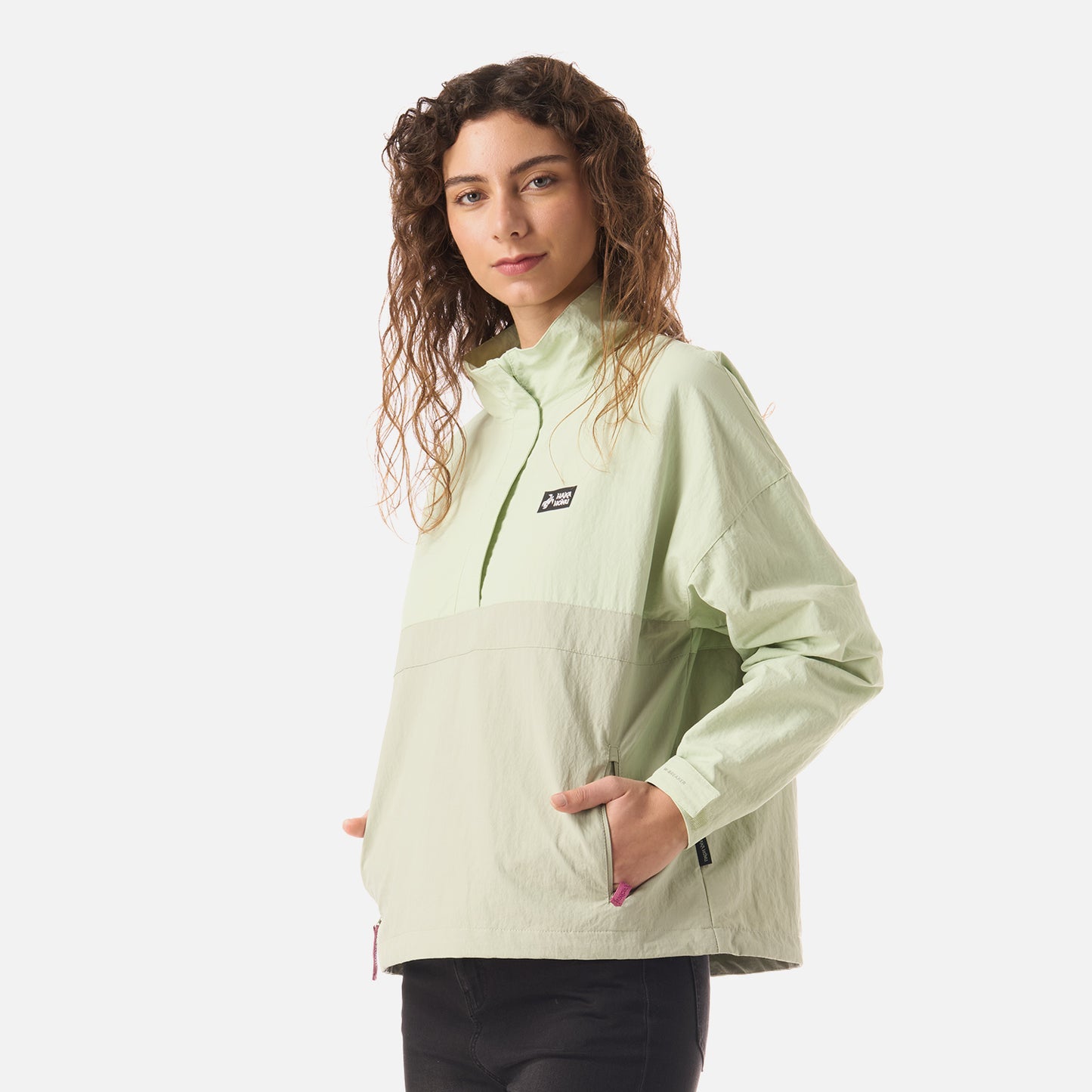 Chaqueta Mujer Hija Del Viento 14 Zip Menta Haka Honu