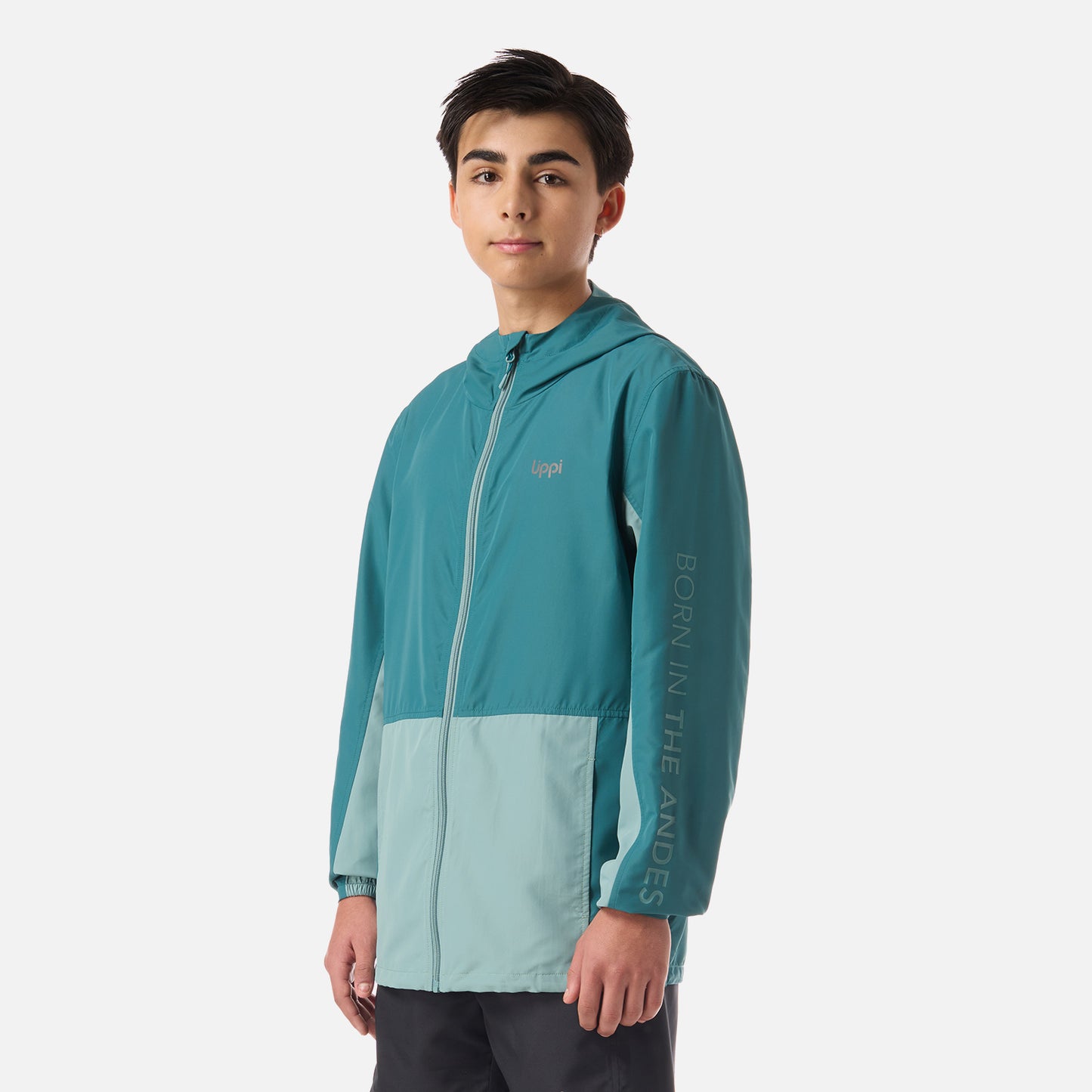 Chaqueta Teen Boy Nightfall Windbreaker Hoody Jacket Petroleo Oscuro Lippi