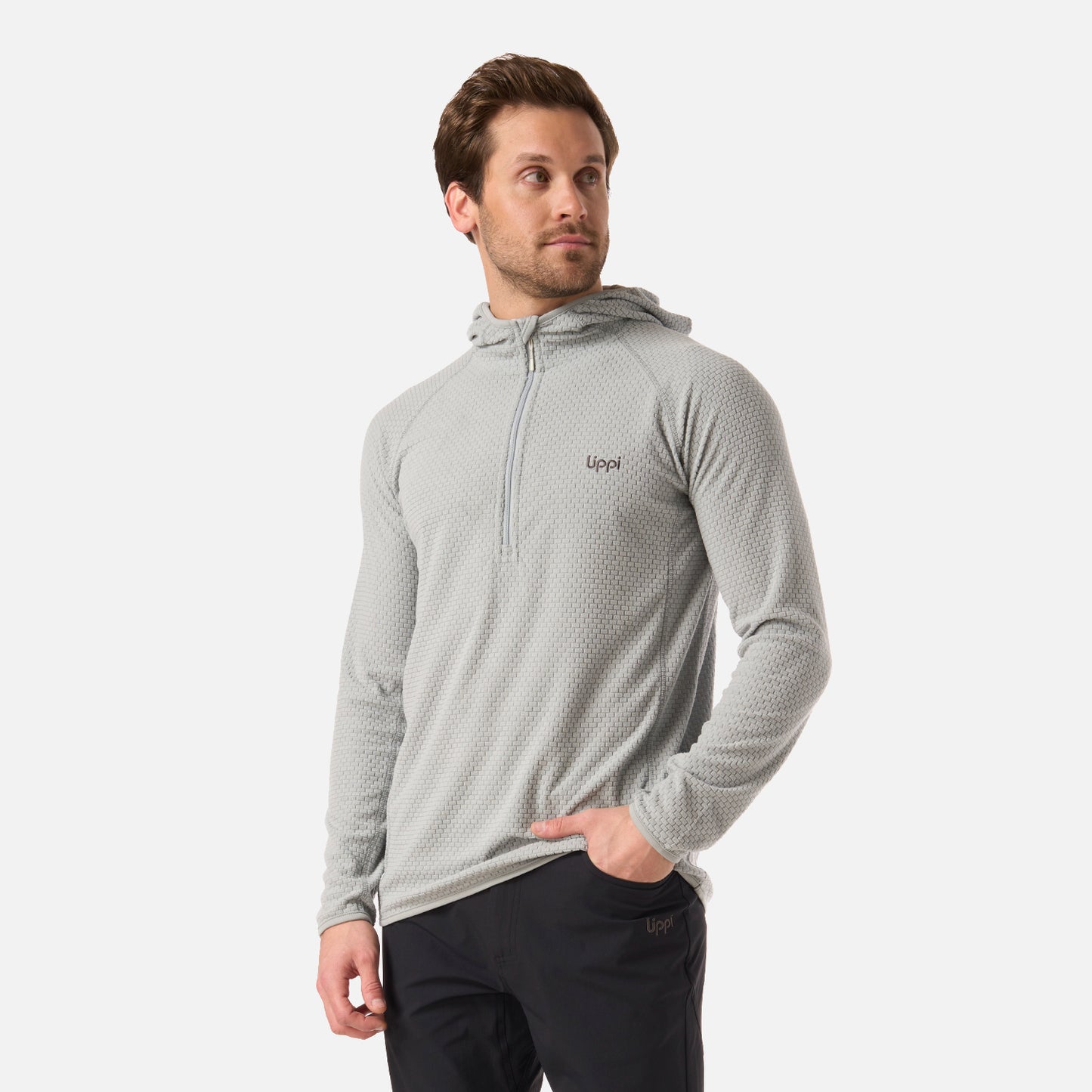 Polerón Hombre Jacaranda Nano-F 1/4 Zip Hoody Gris Lippi