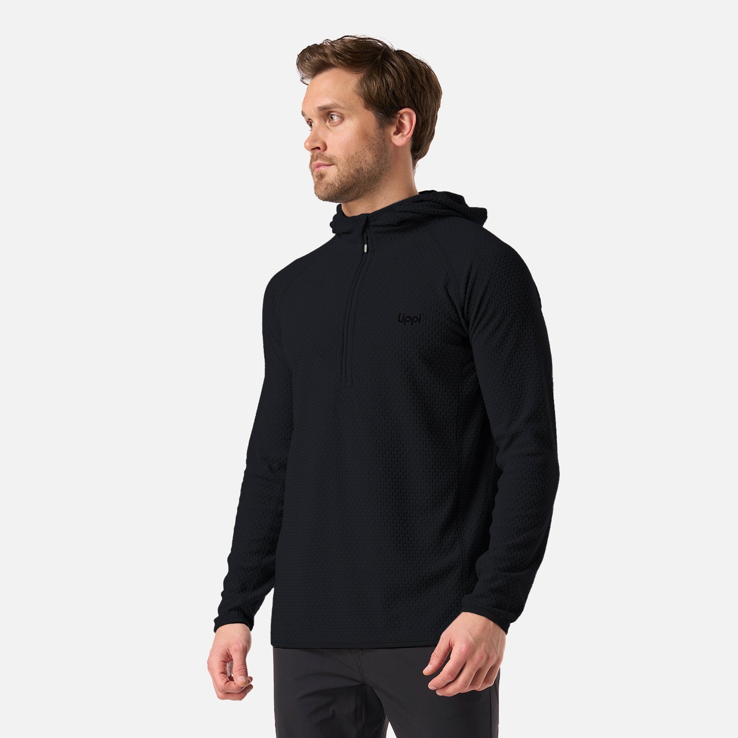 Polerón Hombre Jacaranda Nano-F 1/4 Zip Hoody Negro Lippi