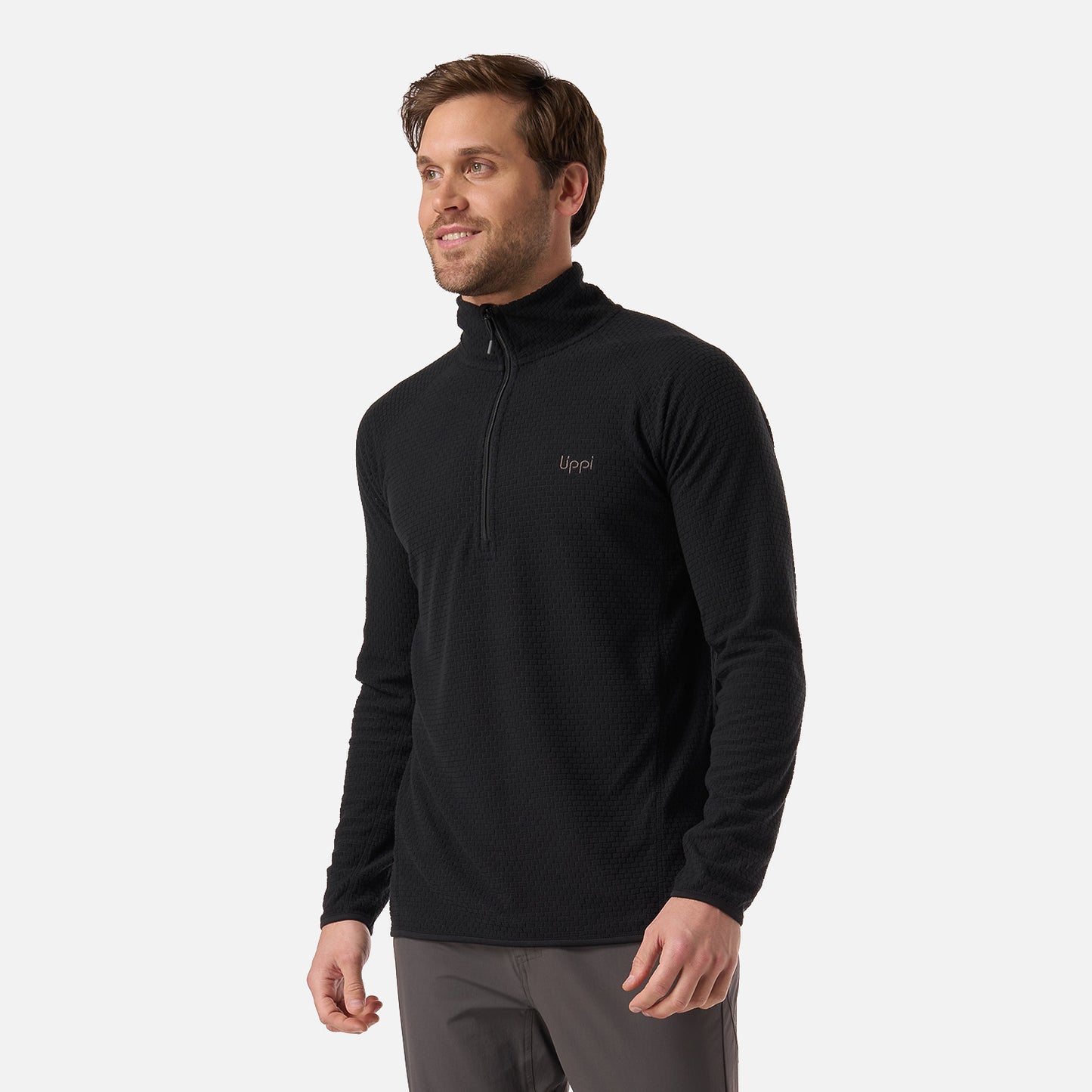 Polerón Hombre Jacaranda Nano-F 1/4 Zip Negro Lippi