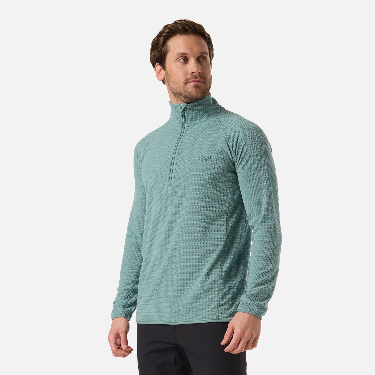Polerón Hombre Jacaranda Nano-F 1/4 Zip Turquesa Lippi