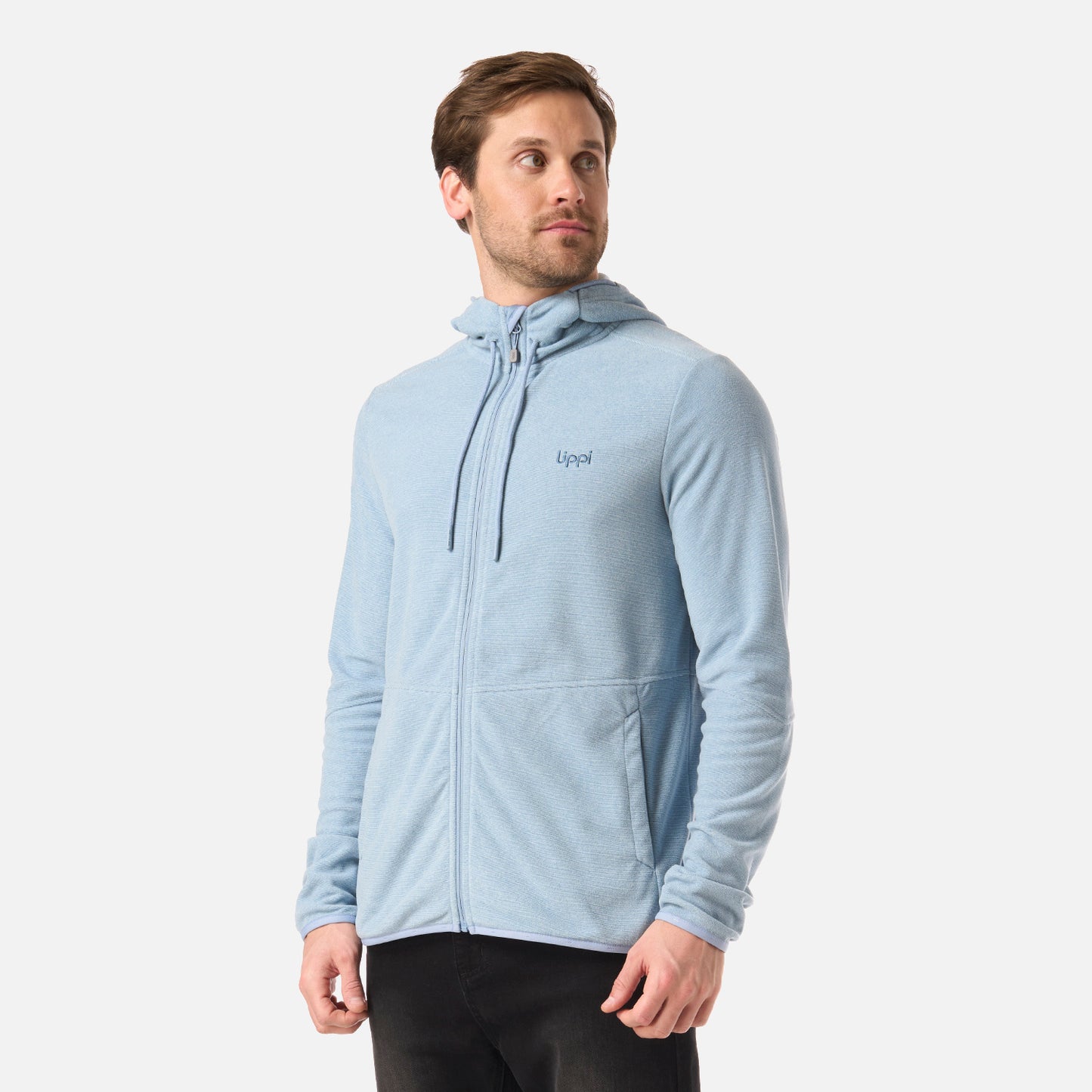 Polar Hombre Stripes Nano-F Full Zip Hoody Azul Piedra Lippi