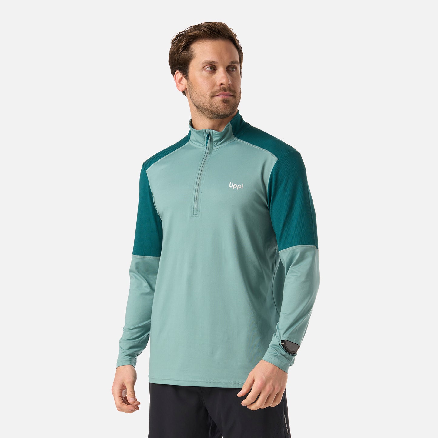 Polerón Hombre Puerto Trucco 1/4 Zip Turquesa Lippi
