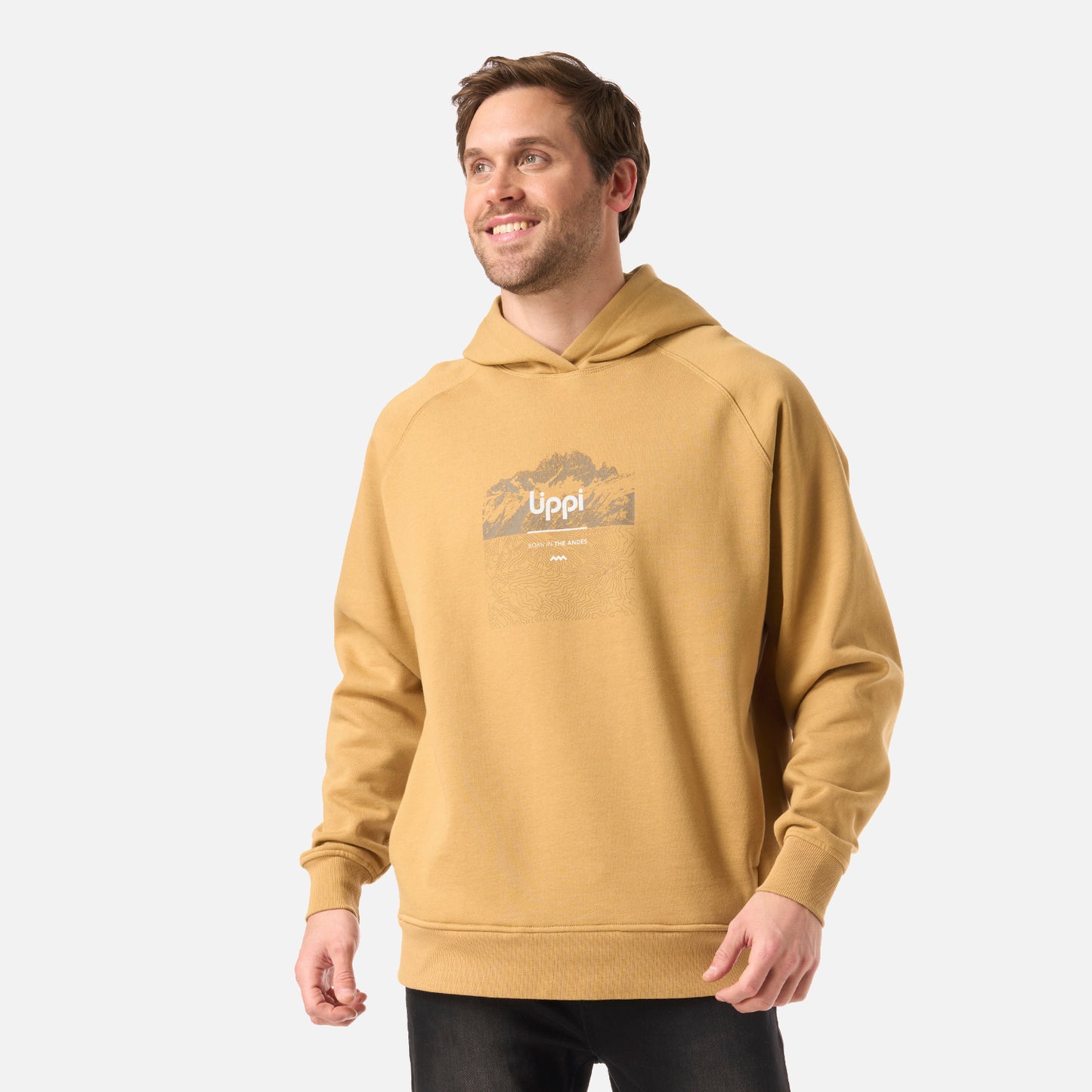 Polerón Hombre Insigne Hoody Sweatshirt Front Print Camel Lippi