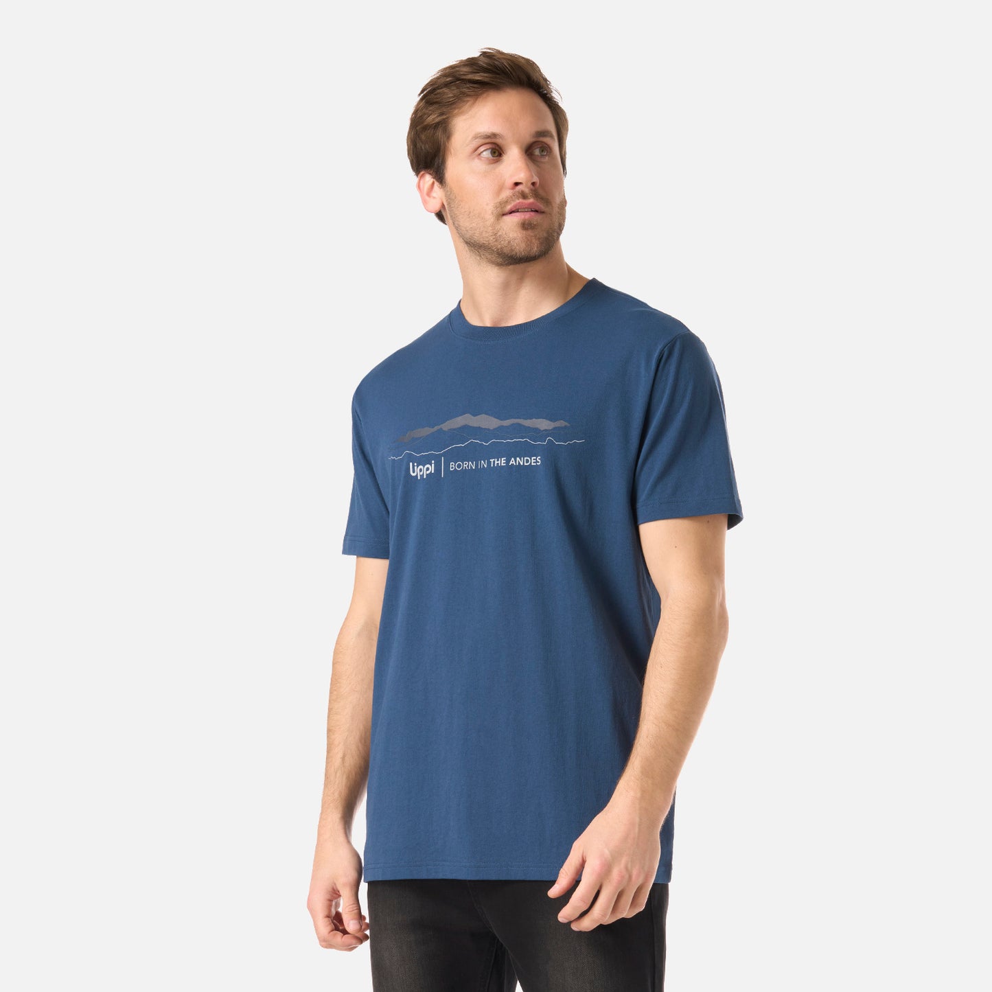 Polera Hombre Logo Lippi Front Print T-Shirt Azul Oscuro Lippi