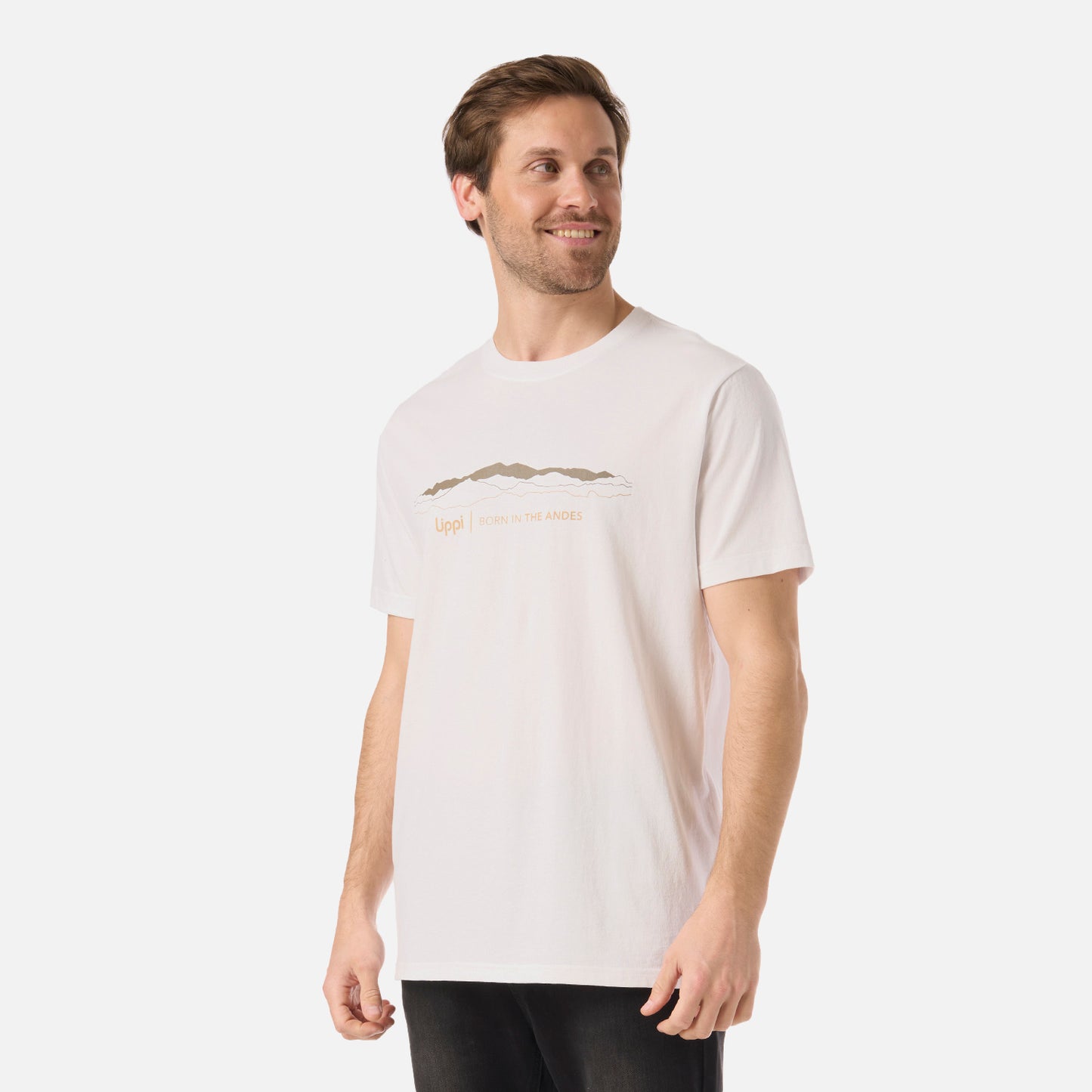 Polera Hombre Logo Lippi Front Print T-Shirt Blanco Lippi