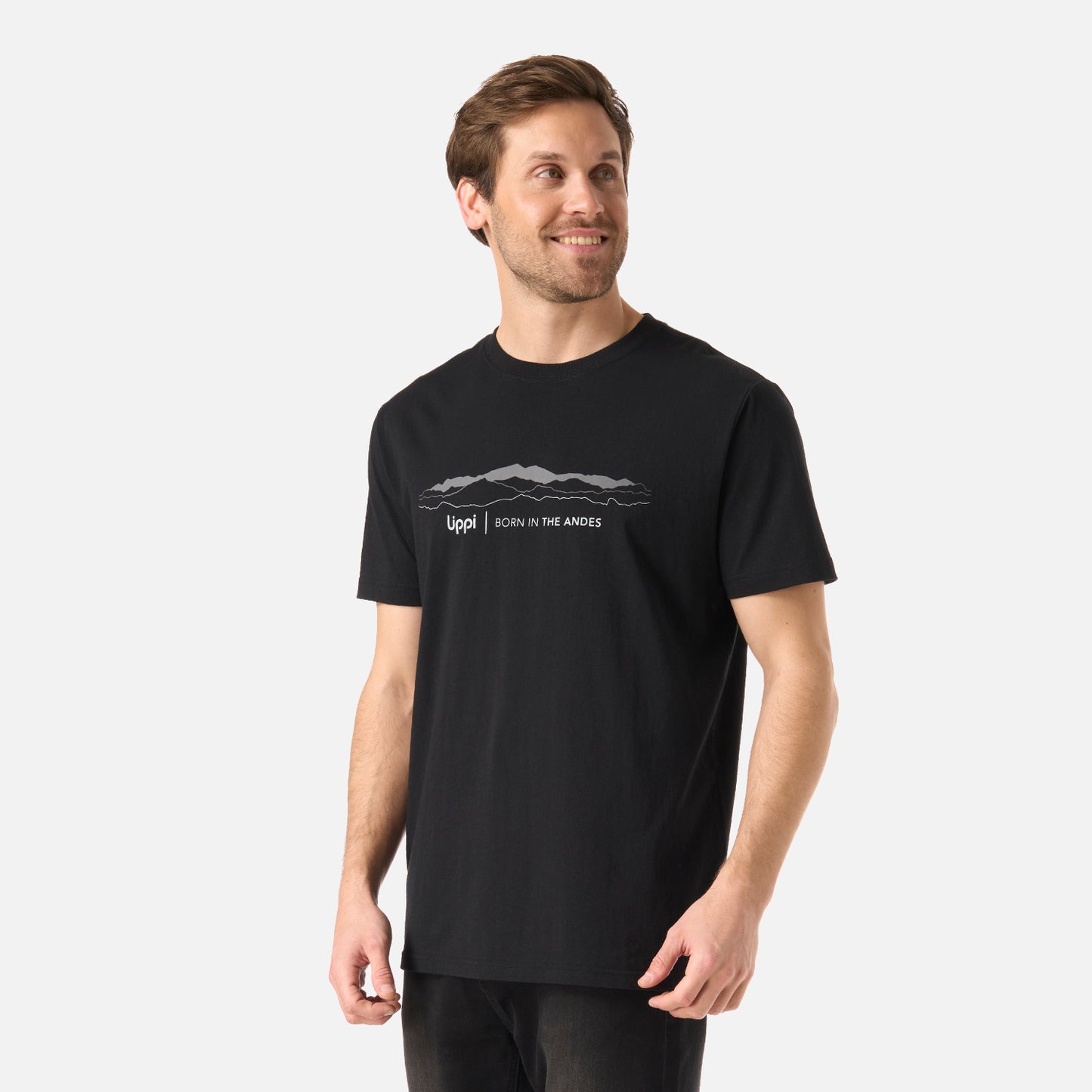 Polera Hombre Logo Lippi Front Print T-Shirt Negro Lippi