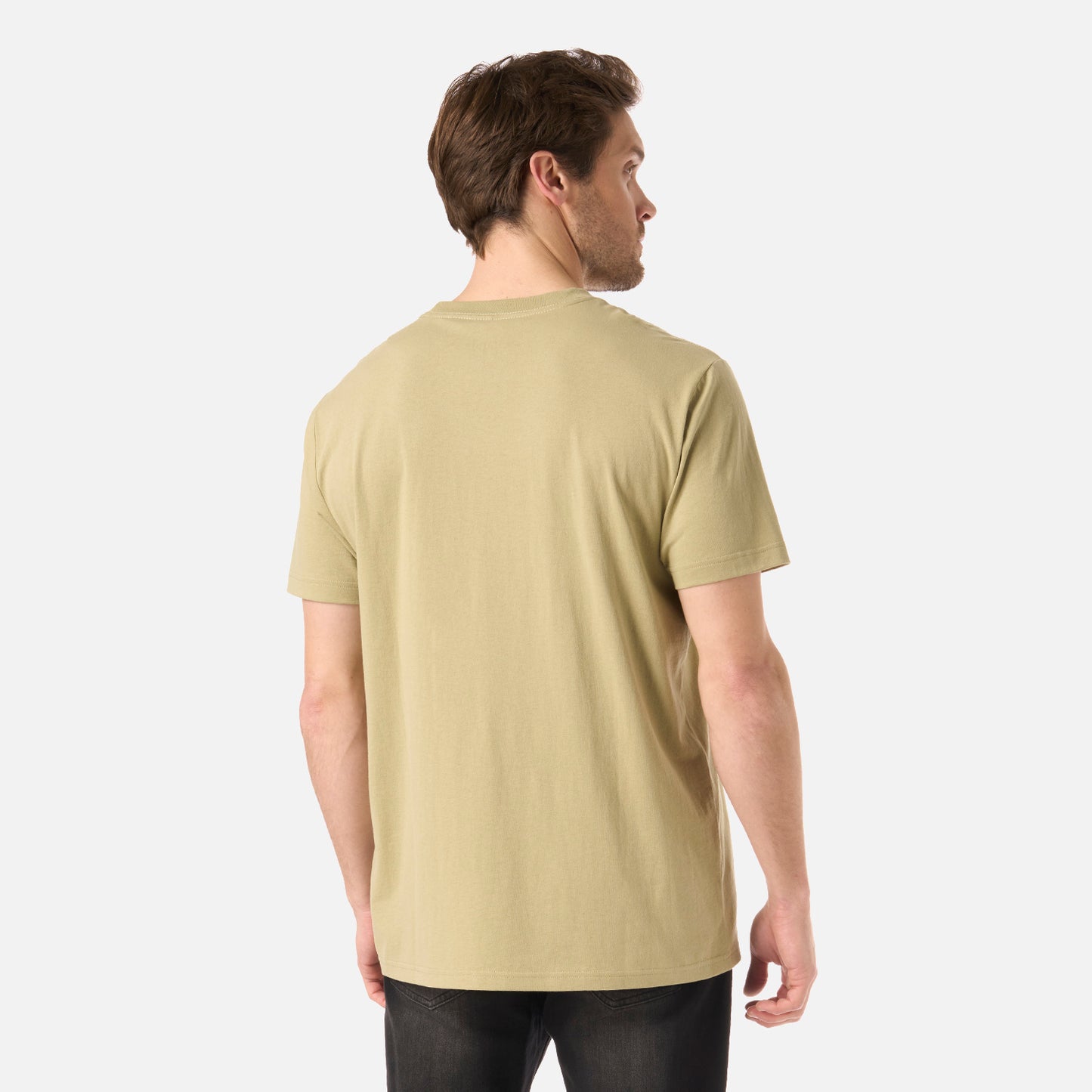 Polera Hombre Logo Lippi Front Print T-Shirt Verde Oliva Lippi