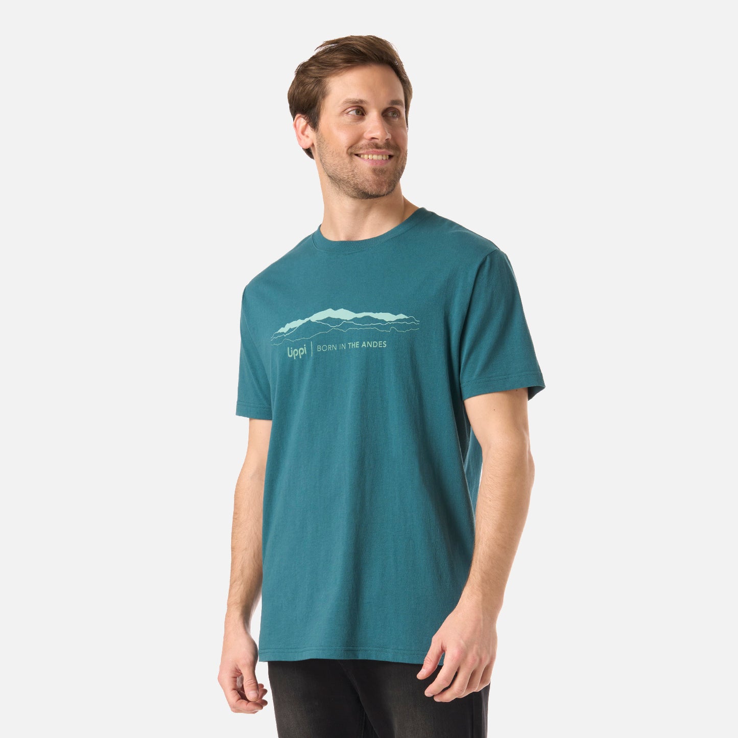 Polera Hombre Logo Lippi Front Print T-Shirt Petroleo Oscuro Lippi