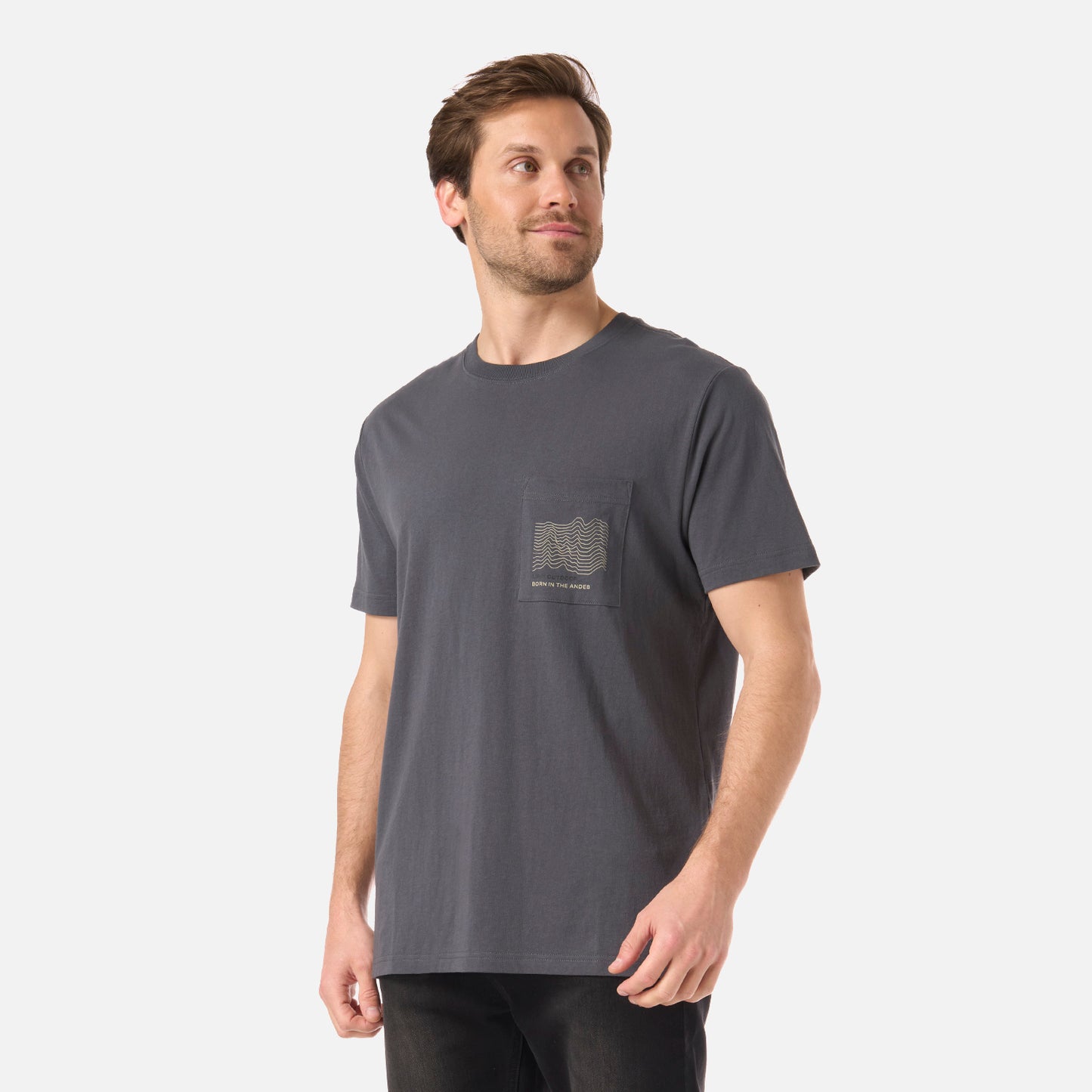 Polera Hombre Ulmo Pocket T-Shirt Grafito Lippi