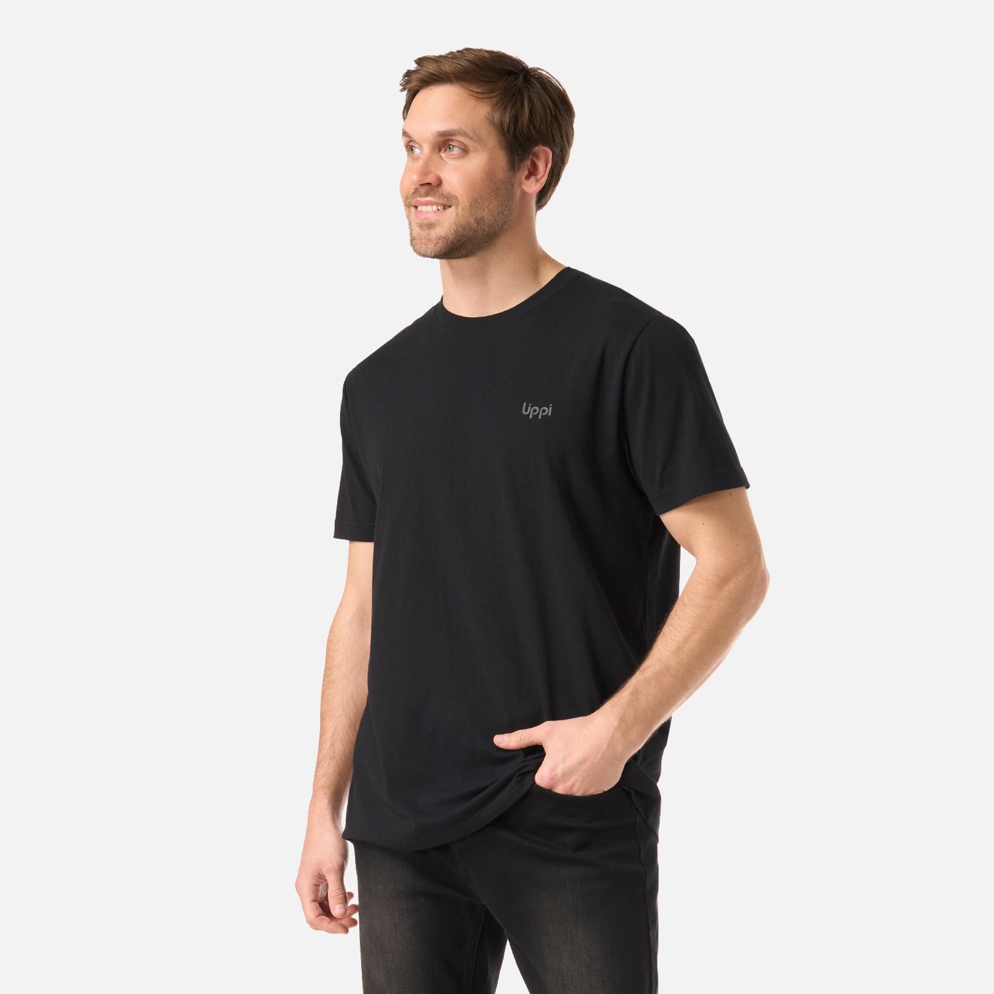 Polera Hombre Logo Lippi Back Print T-Shirt Negro Lippi