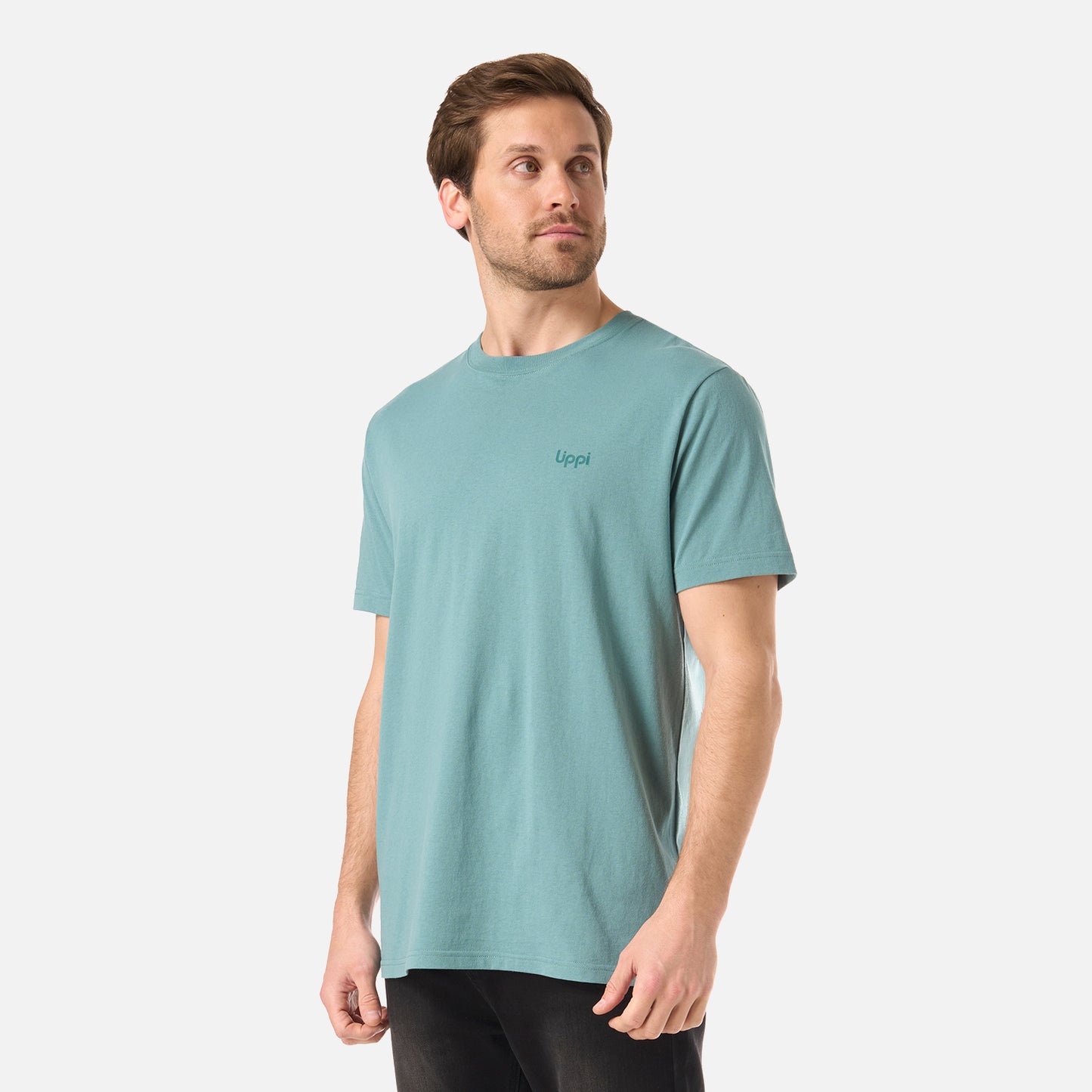 Polera Hombre Logo Lippi Back Print T-Shirt Turquesa Lippi