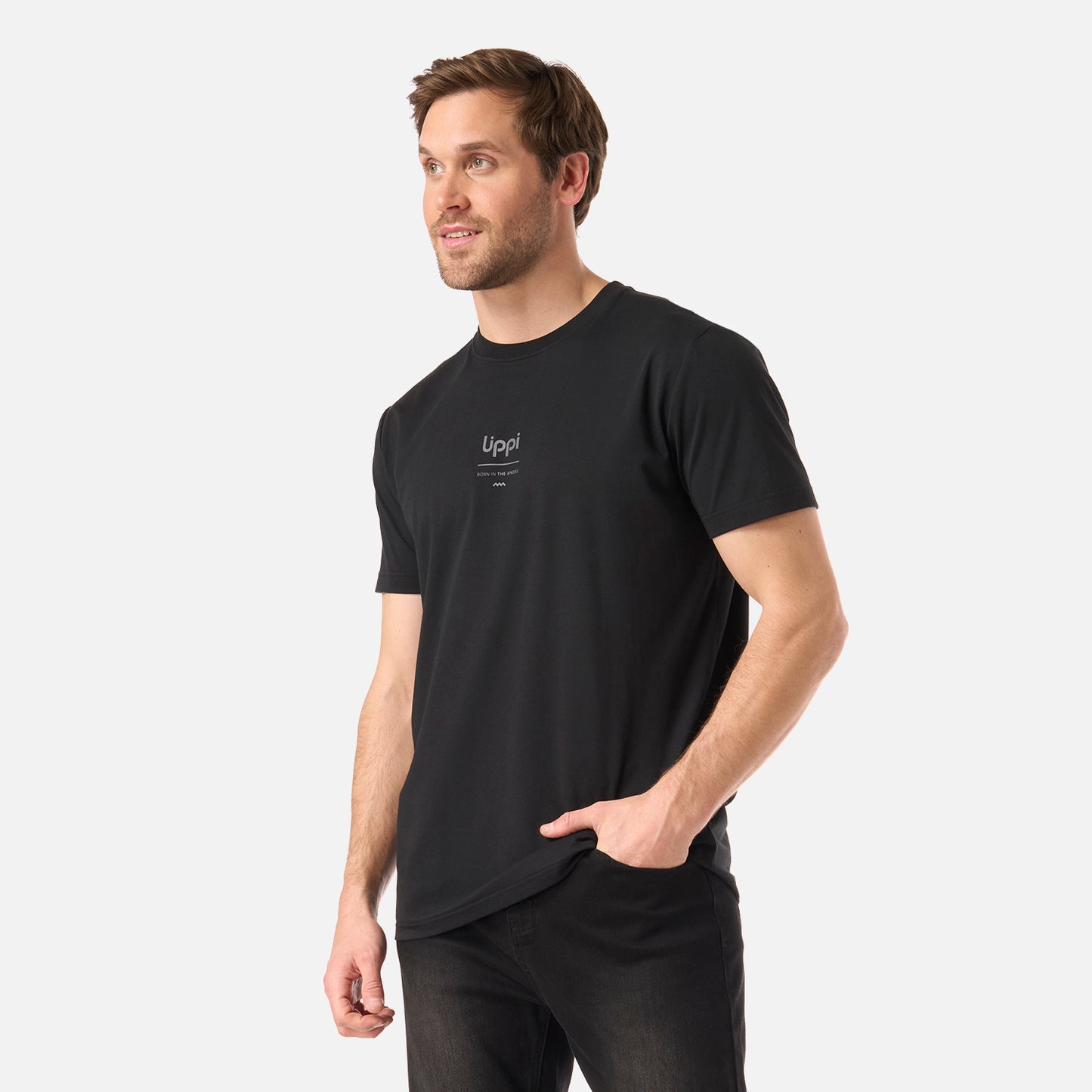 Polera Hombre Ulmo Mid Point Sorona T-Shirt Negro Lippi