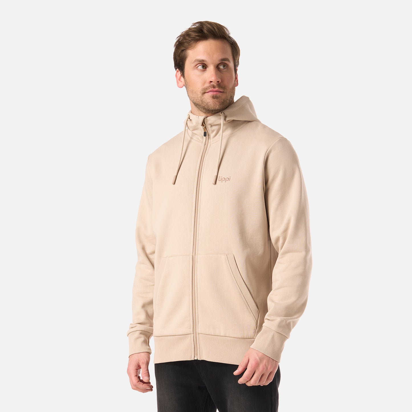 Polerón Hombre Ulmo Full Zip Hoody Sweatshirt Beige Lippi