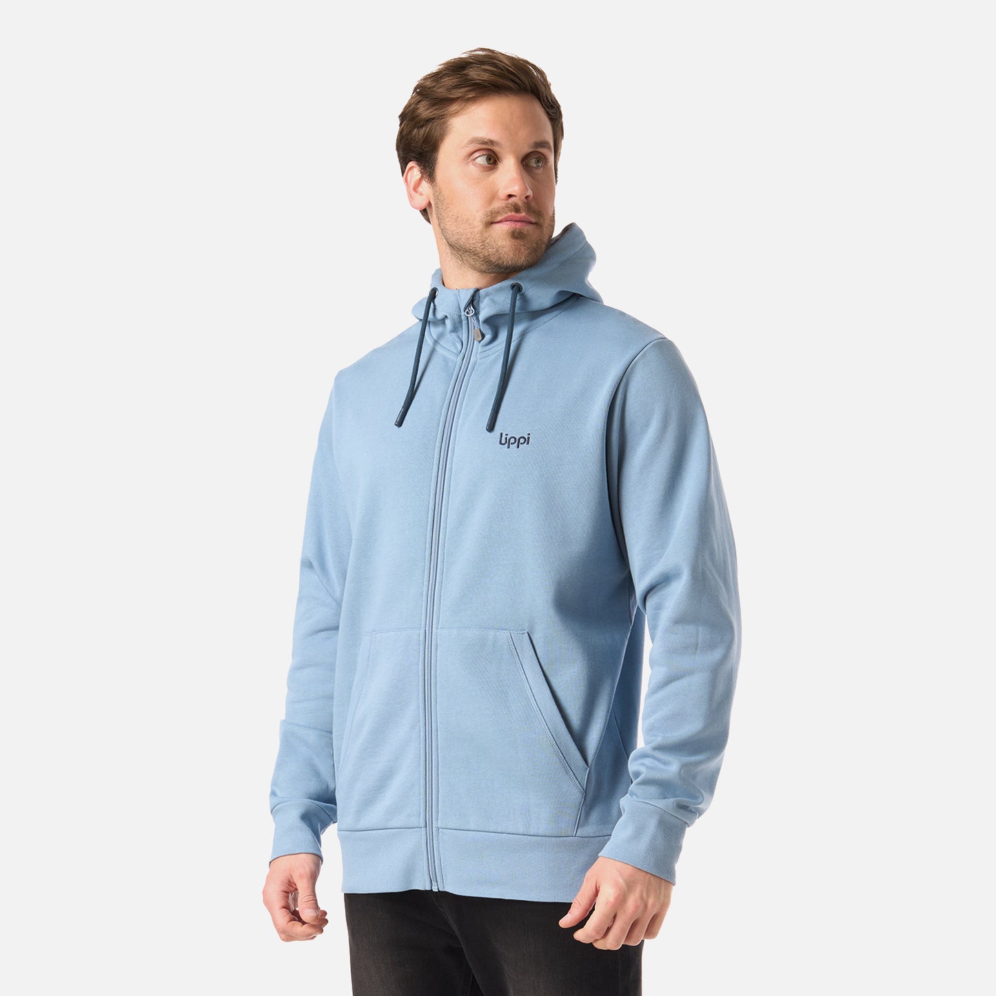 Polerón Hombre Ulmo Light Full Zip Hoody Sweatshirt Azul Piedra Lippi