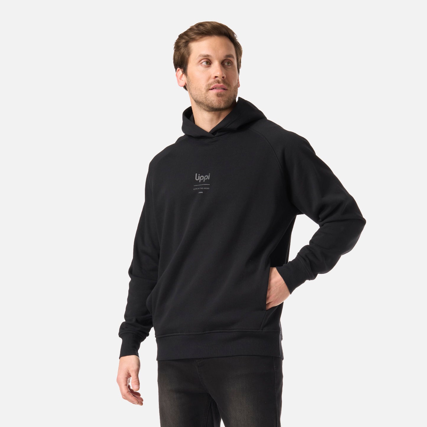 Polerón Hombre Ulmo Light Hoody Sweatshirt Negro Lippi