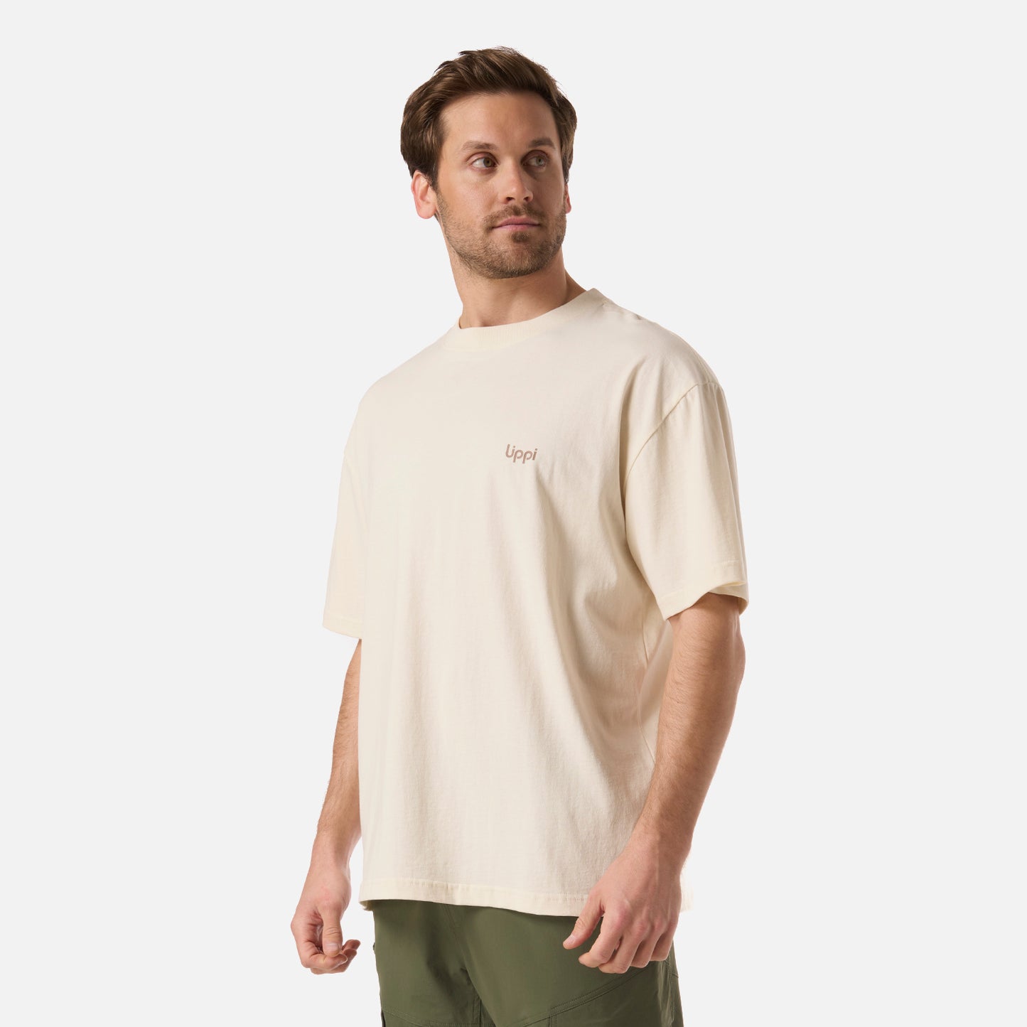 Polera Hombre Boulder T-Shirt Crema Lippi