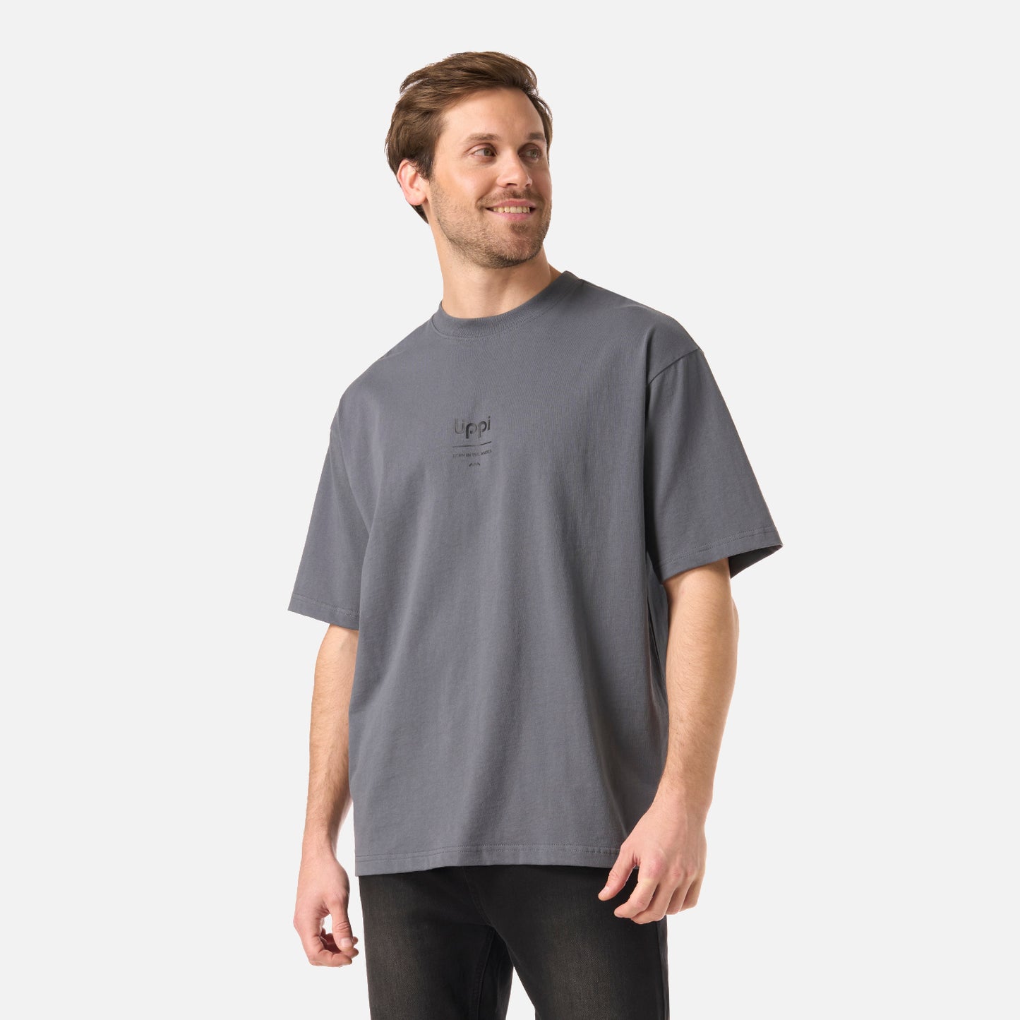 Polera Hombre Endura Cotton T-Shirt Grafito Lippi